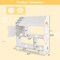 Costway Toy Storage Organizer 3-In-1 Kids Toy Shelf with Book Shelf, Storage Cabinet White/Blue